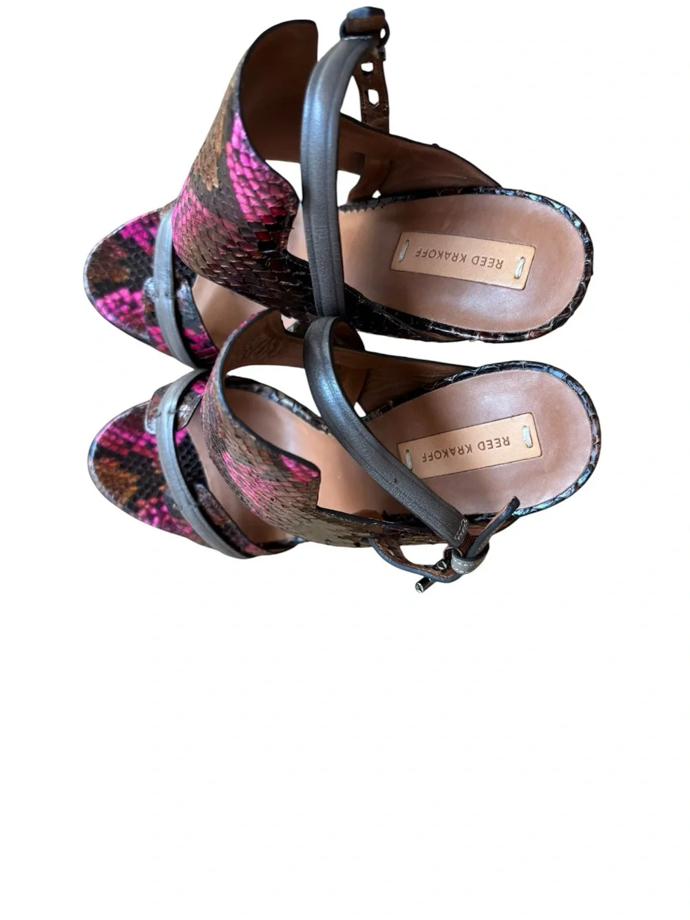 Reed Krakoff Snakeskin Platform Sandals – Size 37 – Made in Italy – Never Worn
